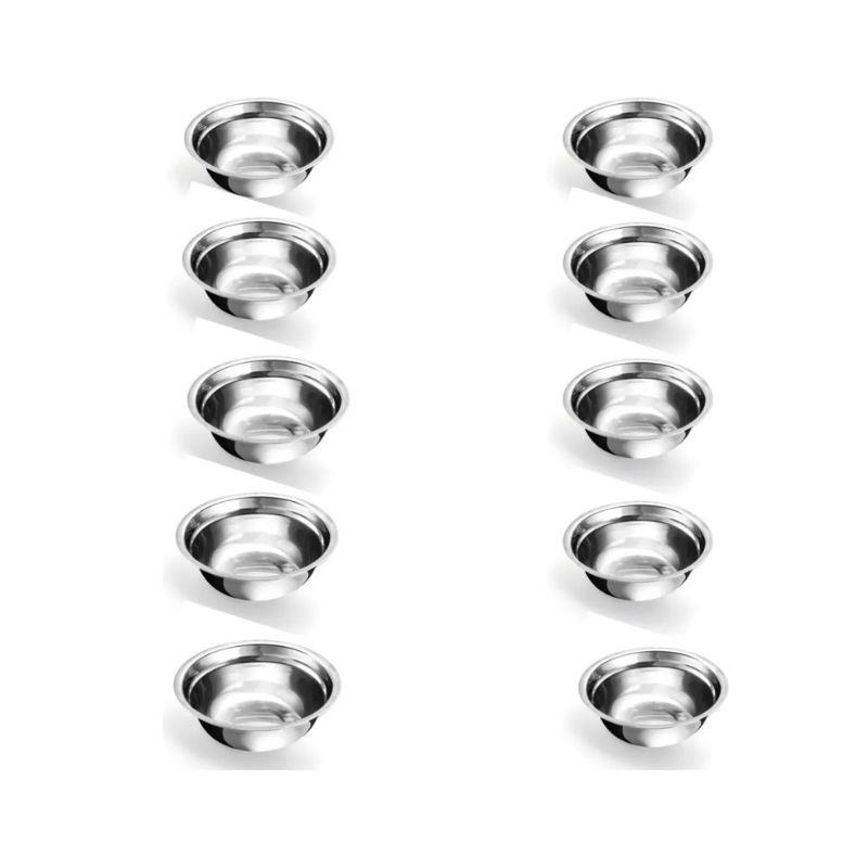 Kit 20 Tijelas Multiuso Inox 15cm x 4.5cm 400ml - 20 Unidades