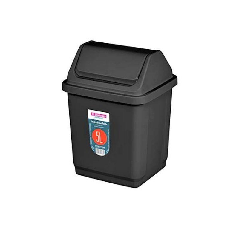 Lixeira Basculante Plástico Sanremo 5l Preto