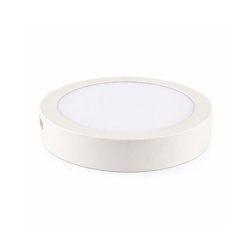 Painel de Led Sobrepor Redondo Tech Slim Blumenau 12W 3000k Bivolt - Branco Quente