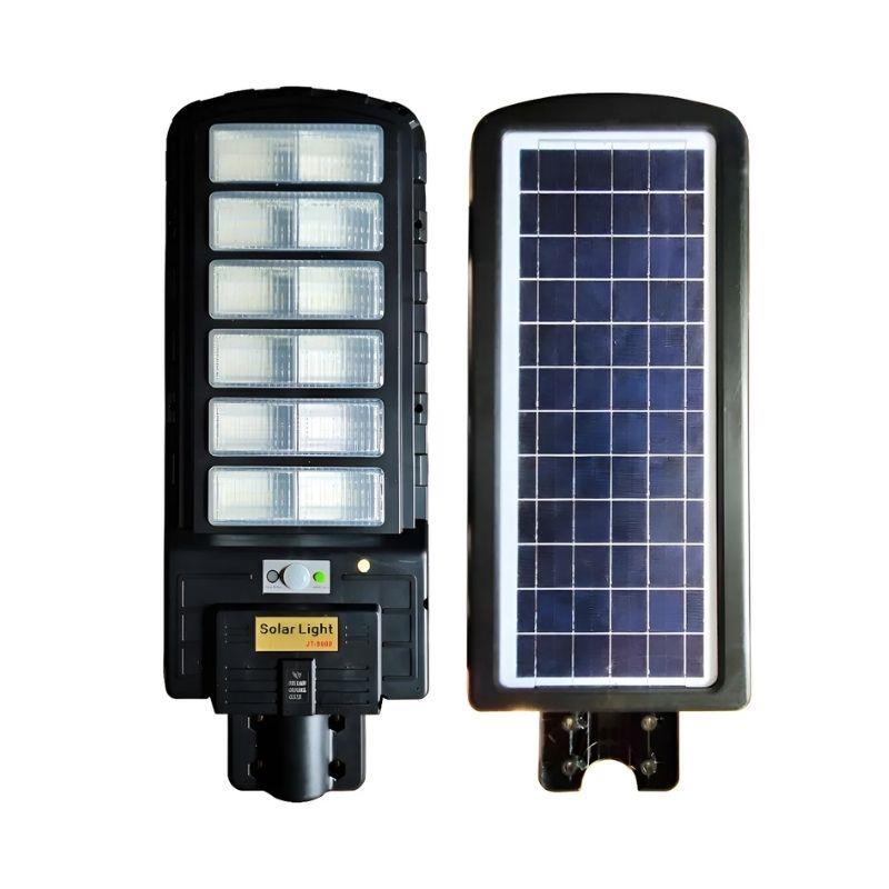 Luminária Poste Pública Refletor Solar Controle Led 600W Zem Preto