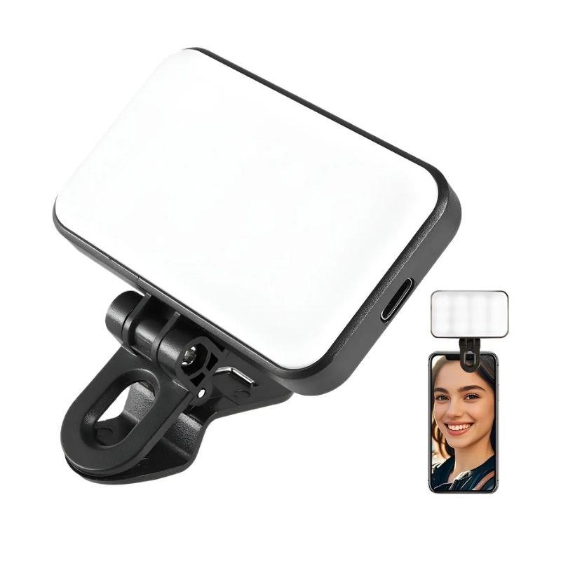 Luminária Portátil Selfie para Eletrônicos Recarregável