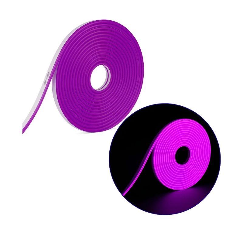 Mangueira Led Neon Flex Impermeável 12V Bivolt 5m Zem - Rosa