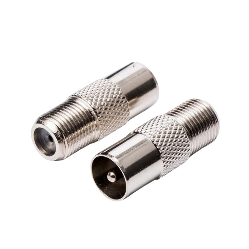 Kit 10 Adaptadores Coaxial Tipo F Macho para Conector RF Fêmea