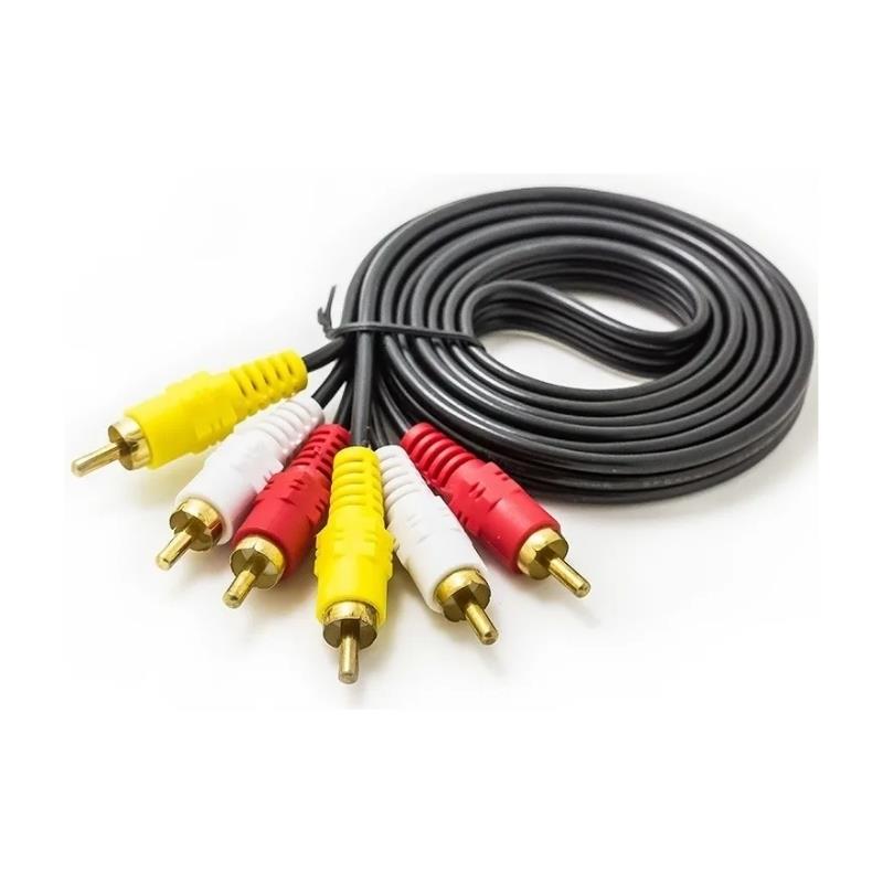 Cabo Áudio e Vídeo 3 RCA Macho x 3 RCA Macho 20m