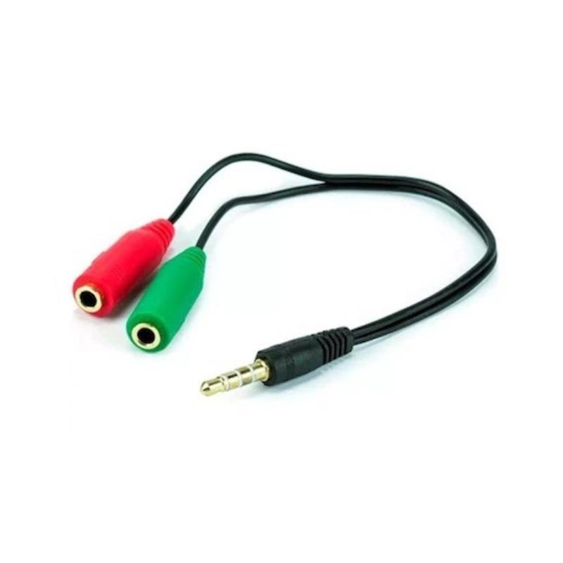 Cabo Adaptador Áudio P3 Macho x 2 P2 Fêmea
