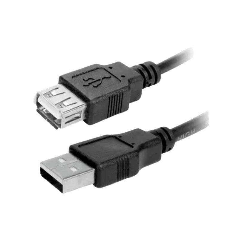 Cabo USB 2.0 Macho x USB 2.0 Fêmea 3m - Preto