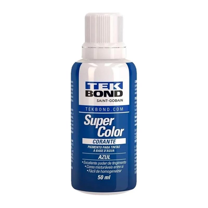 Corante Líquido Super Color TekBond 50ml - Azul