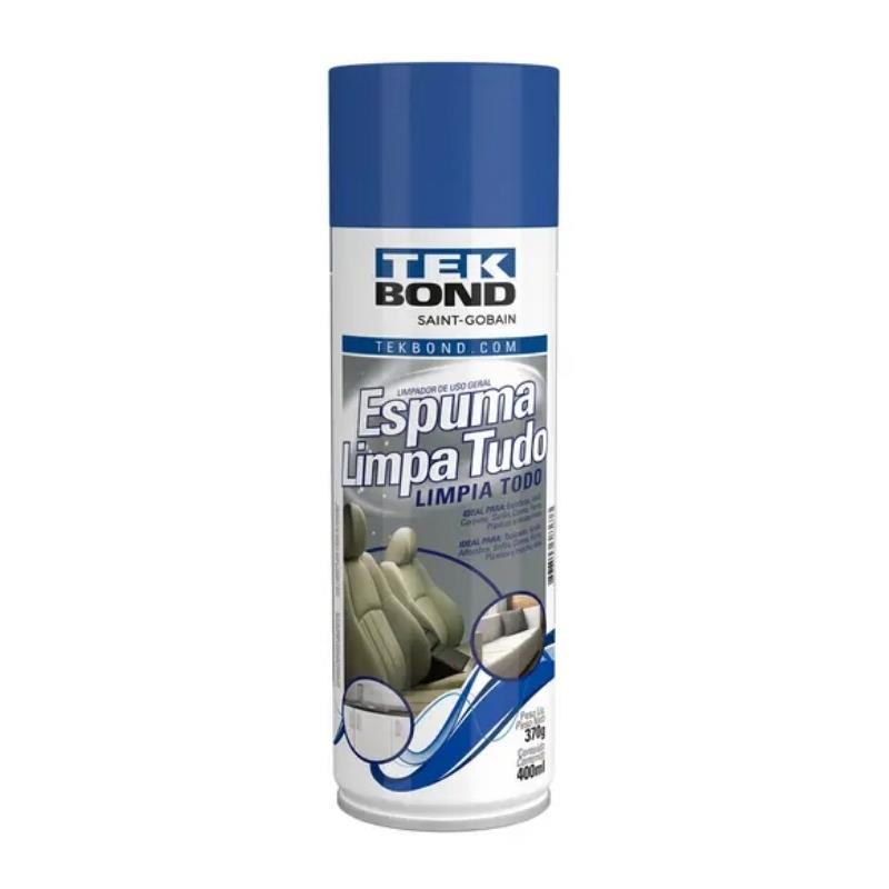 Espuma Limpa Tudo Multiuso Estofados, Couro e Plástico TekBond 400ml