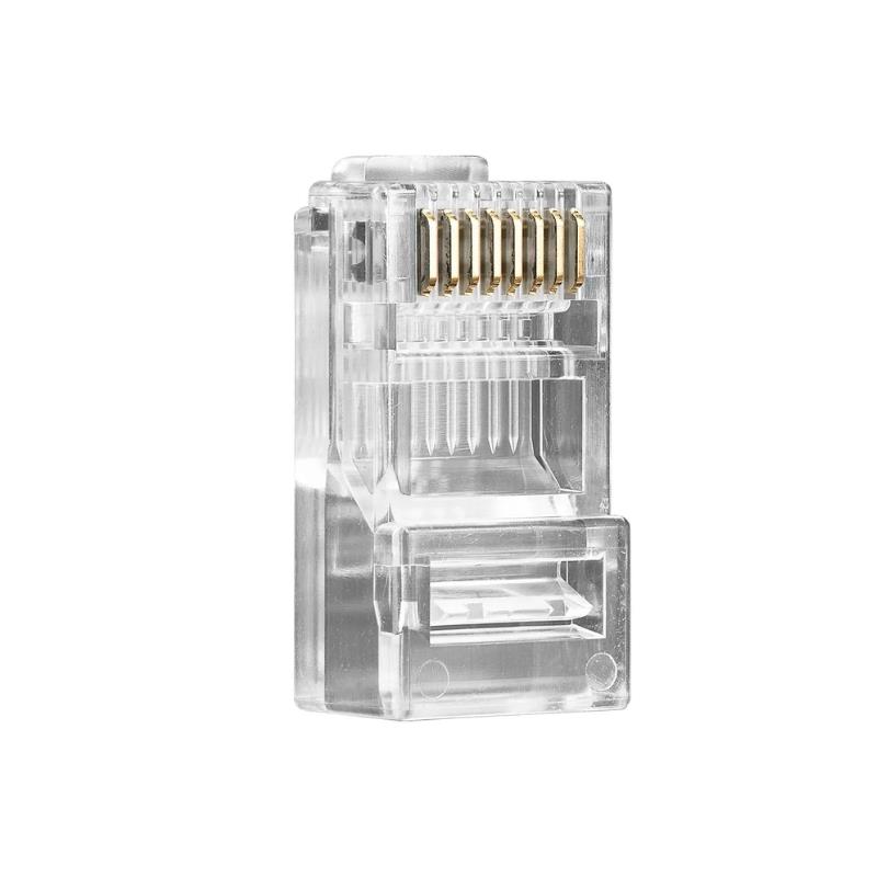 Kit 50 Conectores UTP Rj45 Cat5e Cat6 Instalação Rápida CONEX 1000 Intelbras