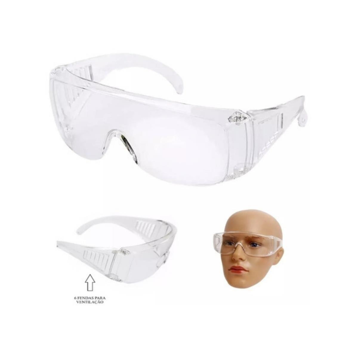 Kit 2 óculos Proteção Sobrepor Uso Em Laboratórios Com Ca - UN / 2