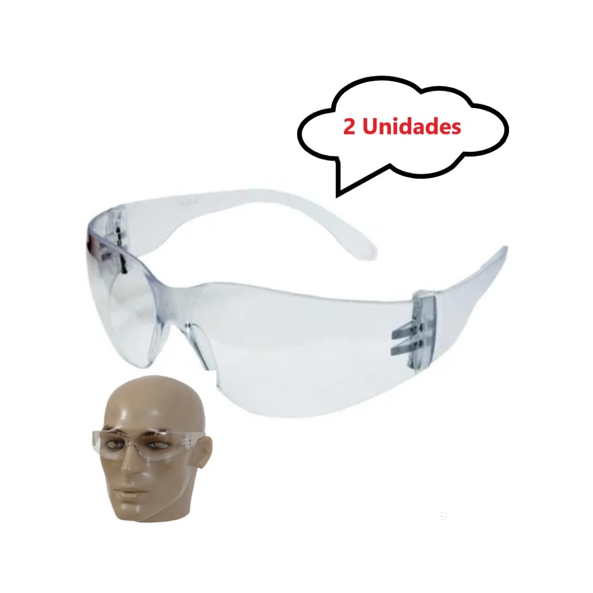 Kit 2 óculos Proteção Antiembaçante Incolor Premium Promoção - UN / 2