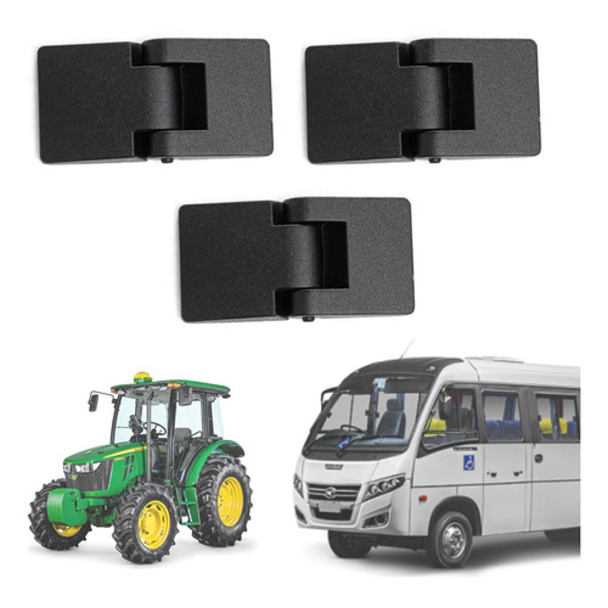 Kit 3 Dobradiças Externas P/ Porta Agrícola ônibus Uso Geral - UN / 3