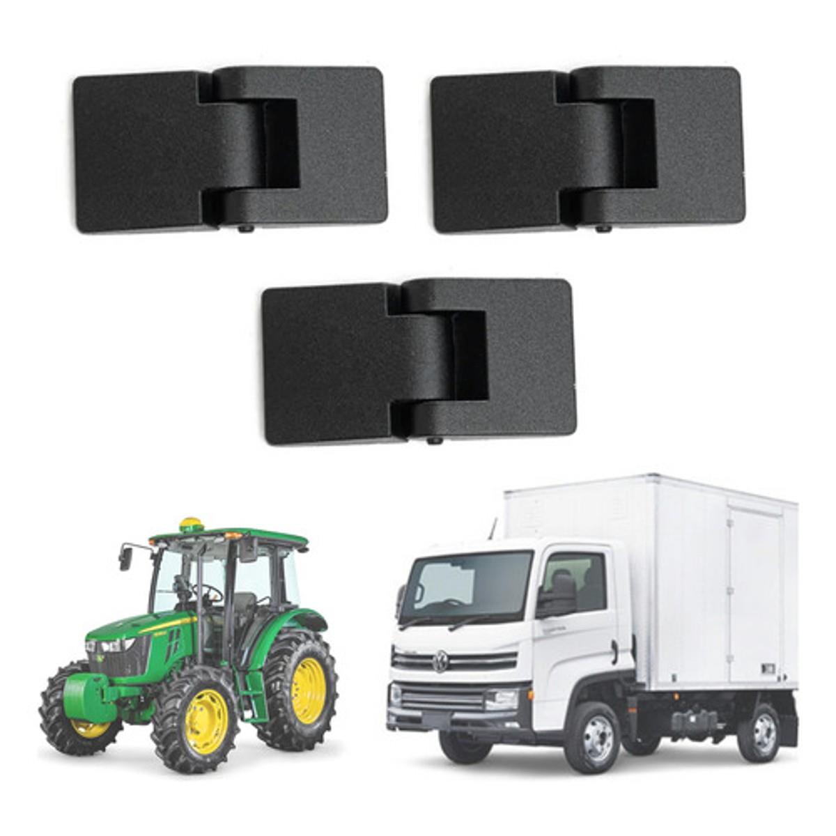 Kit 3 Dobradiças Externa Porta Agrícola Baú Cabine Uso Geral - UN / 3