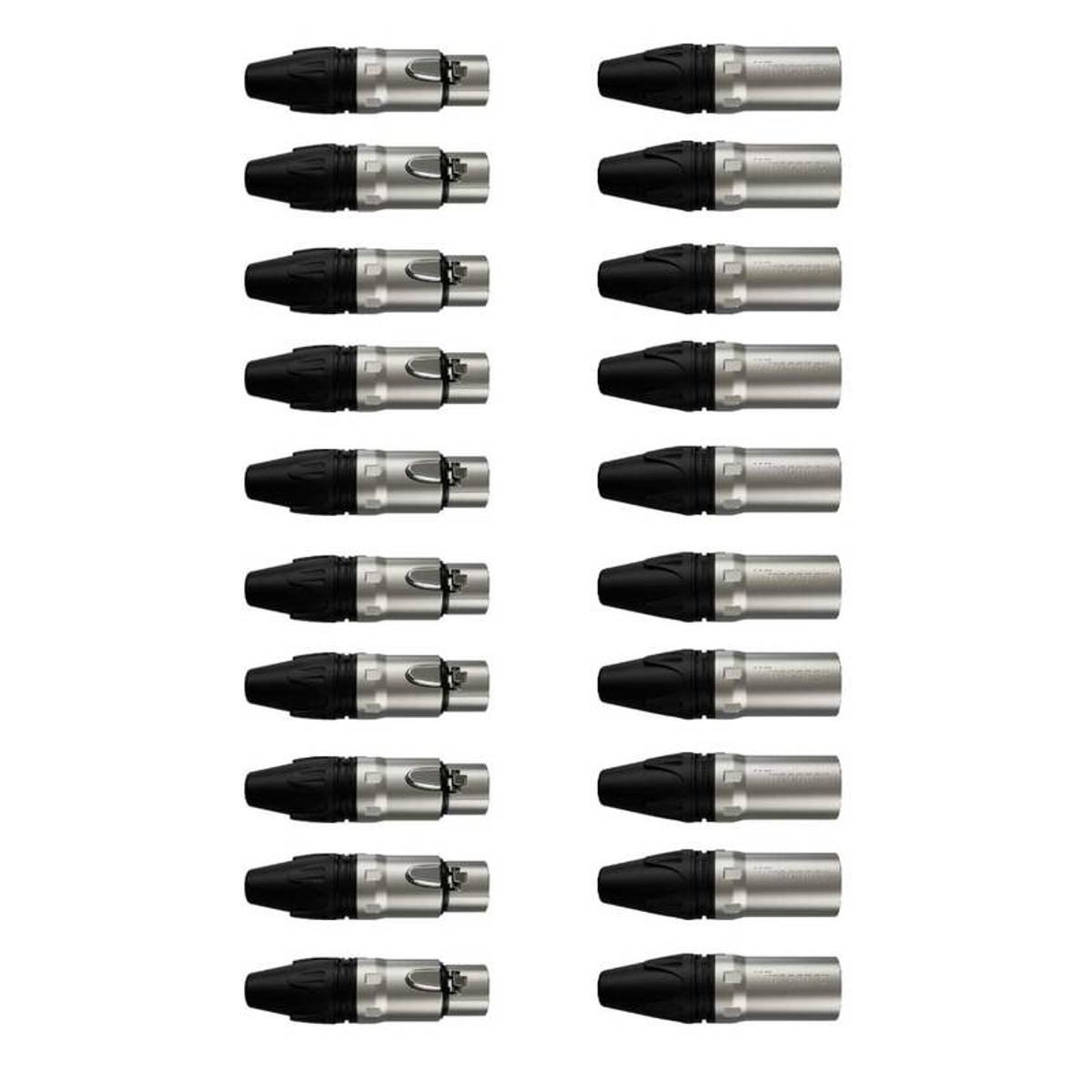 Kit Conectores Xlr 1003 1013 20un (10 Machos/10 Femeas) Wireconex
