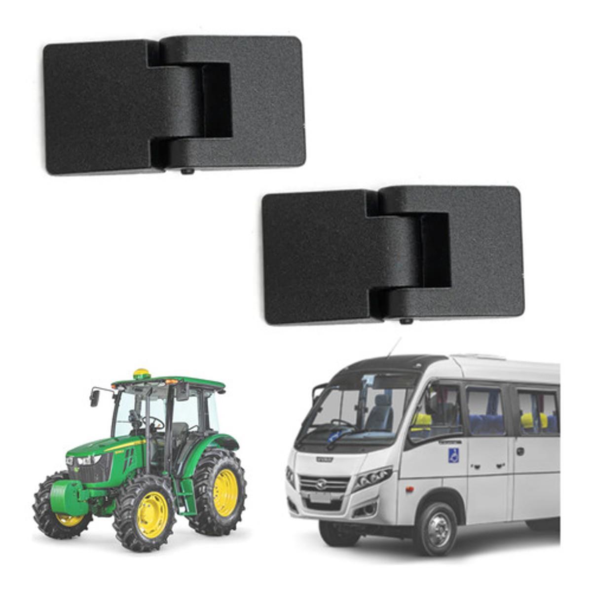 Par 2 Dobradiças Externas P/ Porta Agrícola ônibus Uso Geral - UN / 2