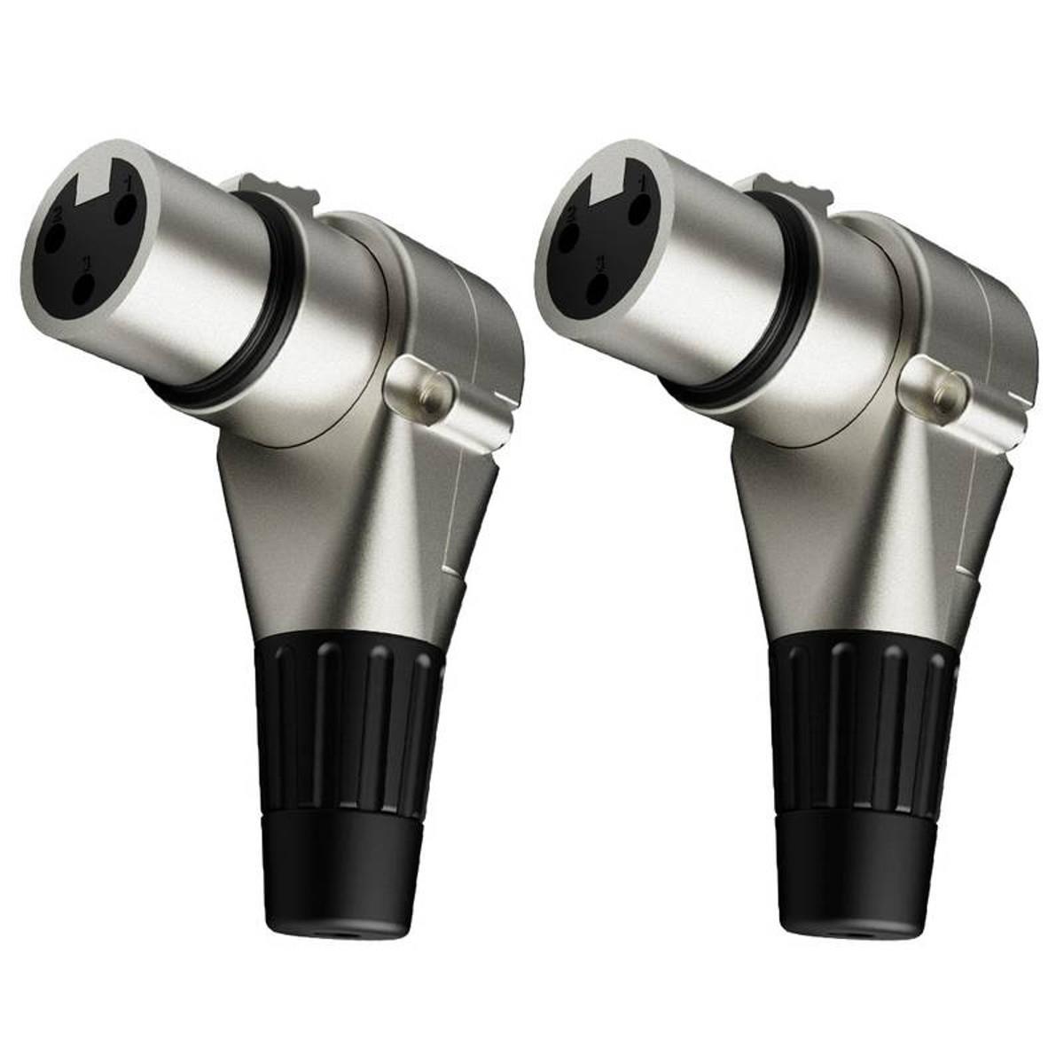 Kit 02 Conectores Xlr Femea 90 Graus Wc2043 Wireconex