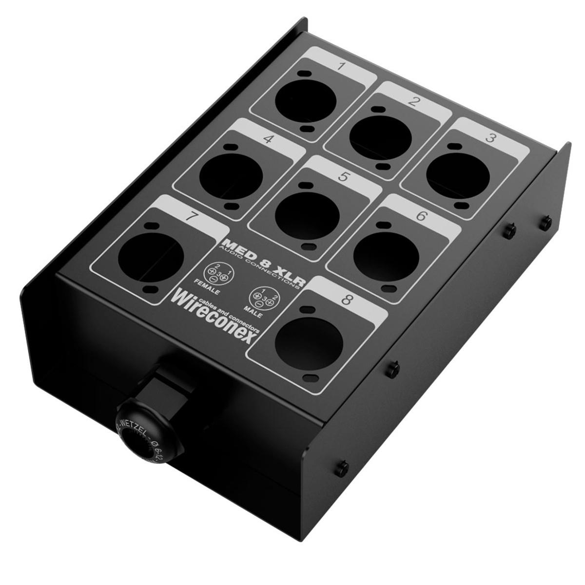 Painel Para Multicabos Sem Conectores 8 Vias Xlr Wireconex
