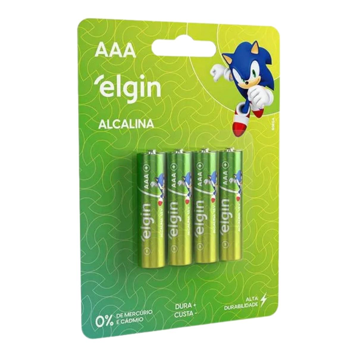 Pilha Alcalina Aaa4 Elgin Cartela Com 04 Unidades