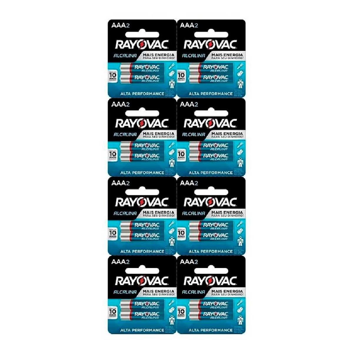 Pilha Alcalina Aaa2 Rayovac Multiblister Com 16 Unidades