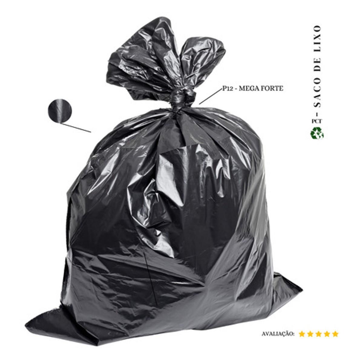 Saco De Lixo 200 Litros P12 - Mega Forte 50 Unidades