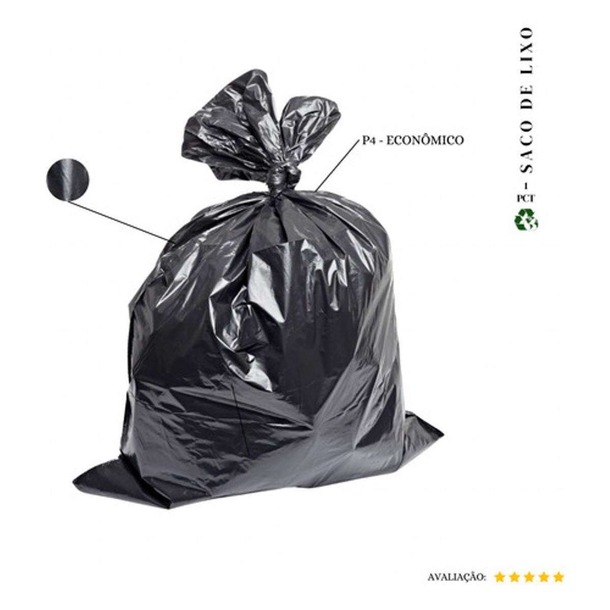 Saco De Lixo 200 Litros - P4 - Econômico - 100 Unidades