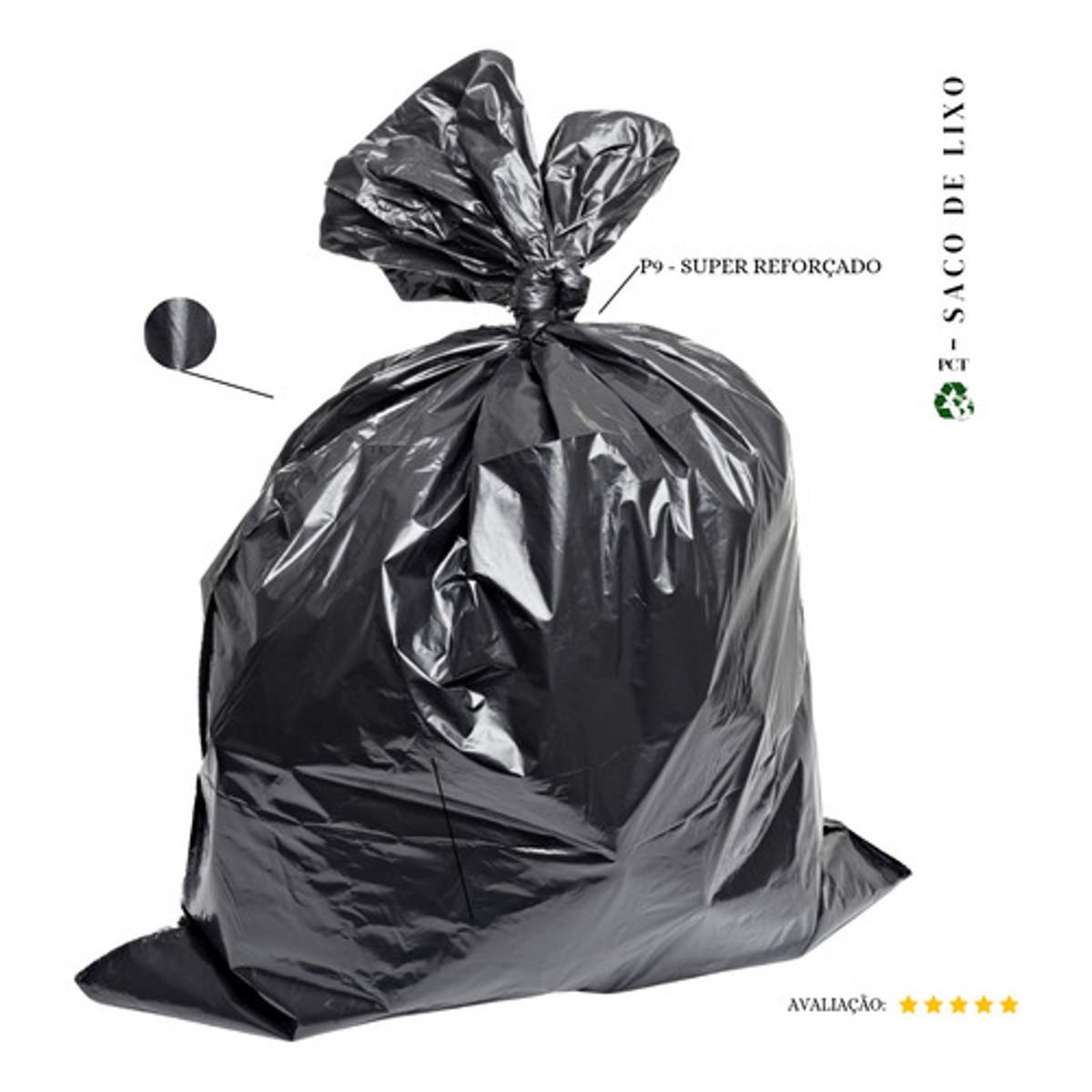 Saco De Lixo 200 Litros  Super Reforçado- P9 - 100 Unidades