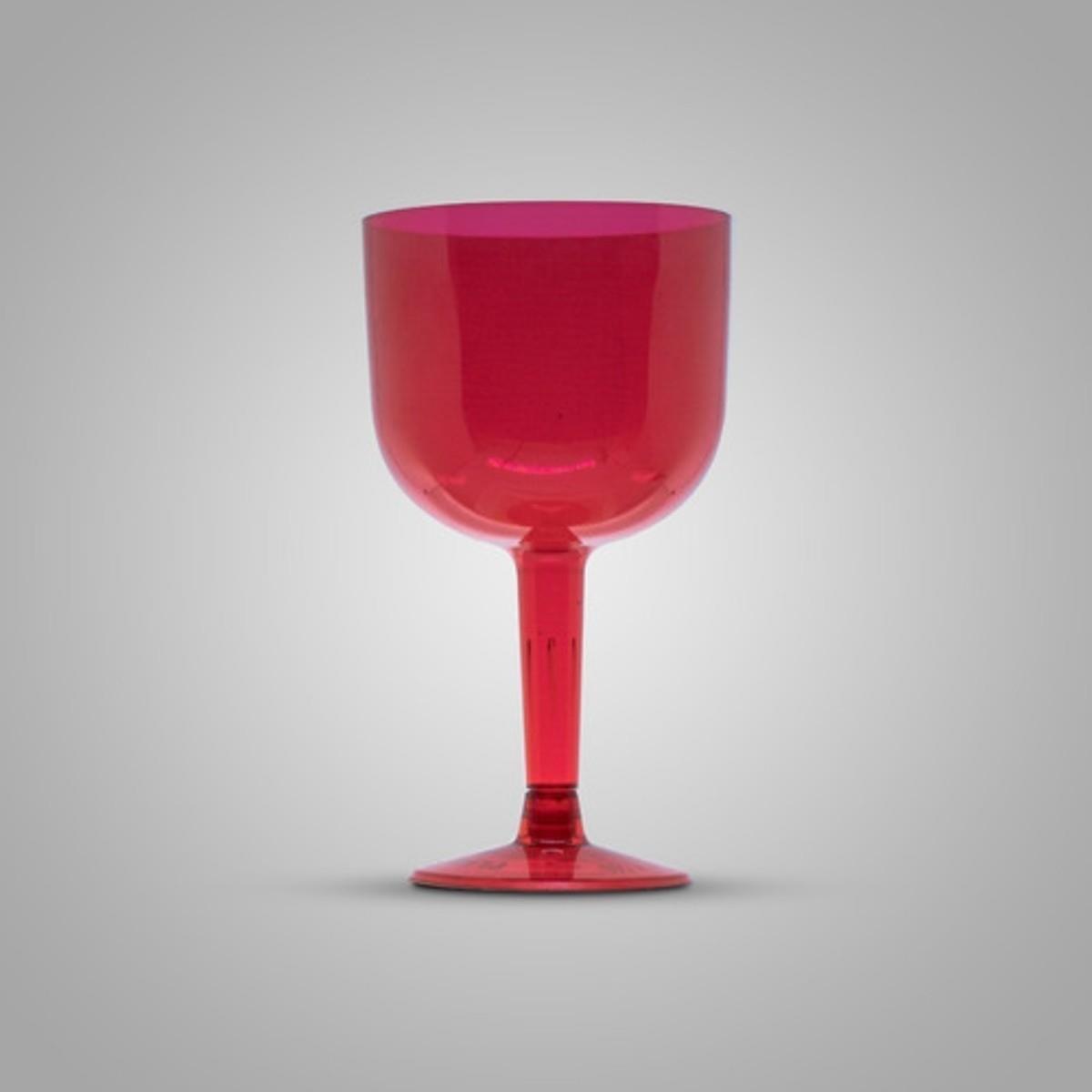 Taça Pit 500 Gin 4 Unidades 500ml Acrilico Vermelho