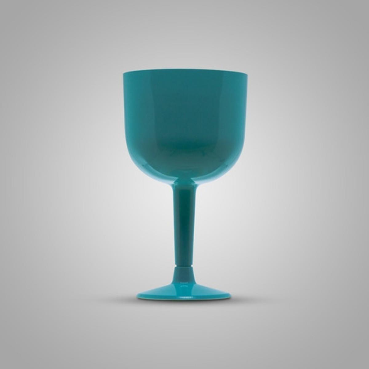 Taça Pit 500 Gin 8 Unidades 500ml Acrilico Azulado Azg