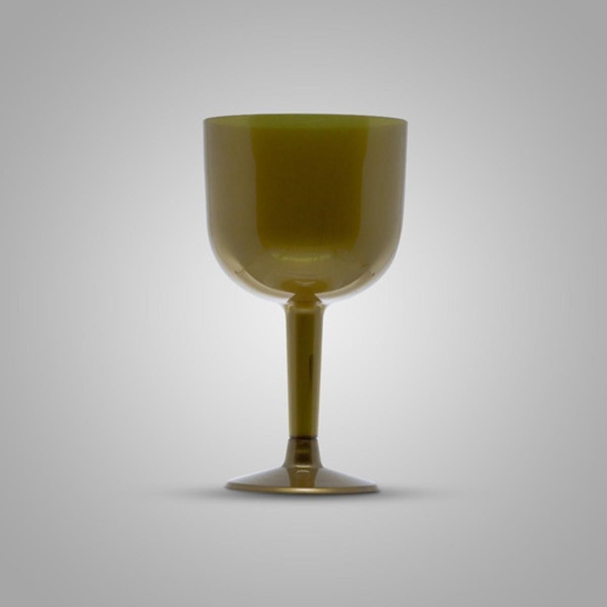 Taça Pit 500 Gin 8 Unidades 500ml Acrilico Dourado