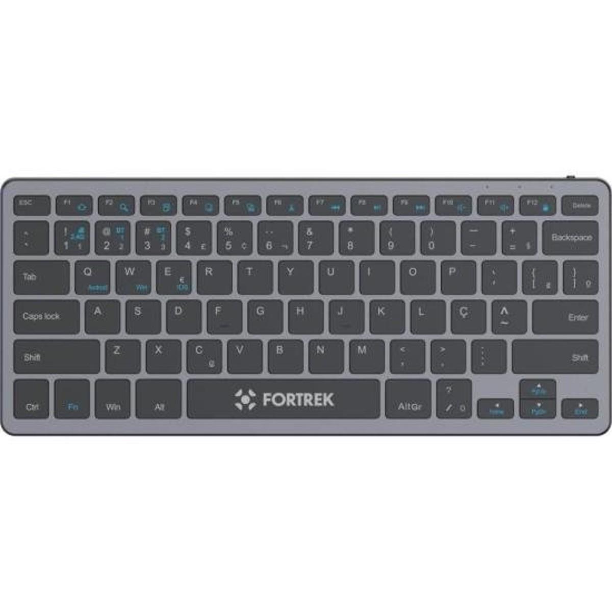 Teclado Office Fortrek KB11 Compact Bluetooth Preto