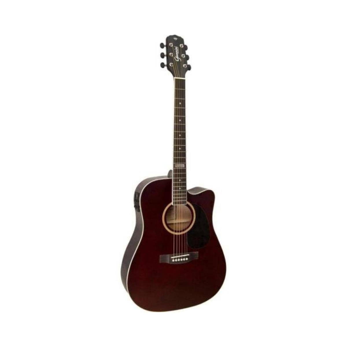 Violão Giannini GF1D CEQ Eletroacústico Aço Translucent Dark Wine Dark Wine