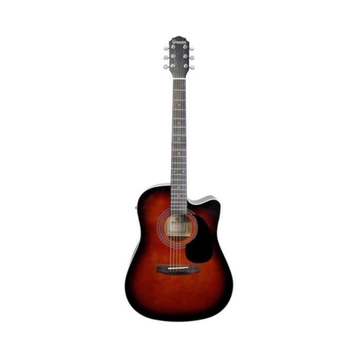 Violão Giannini Performance Deluxe Dreadnought Ceq Sunburst