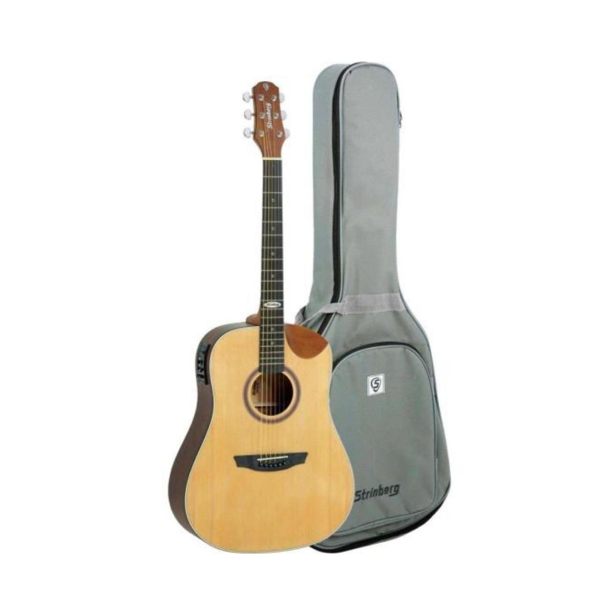 Violão Strinberg SD201HC Folk Aço Eletroacústico Natural Satin Com Bag