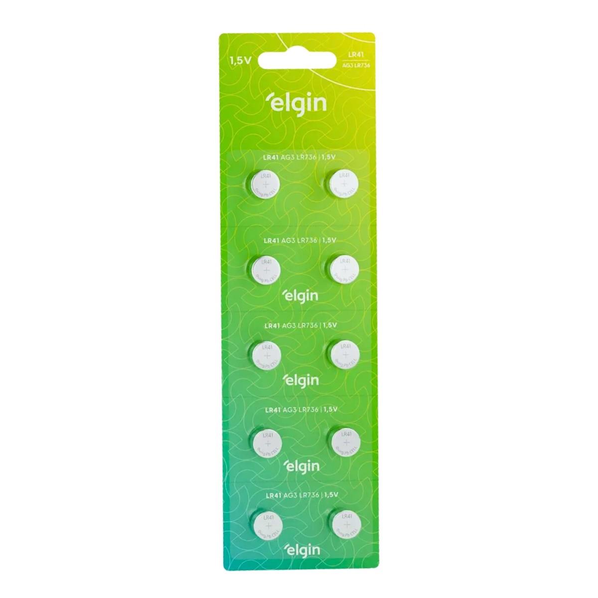 10 Baterias Alcalinas Lr41 Elgin