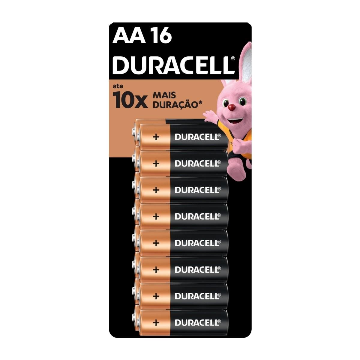 16 Pilhas Alcalinas Aa Duracell