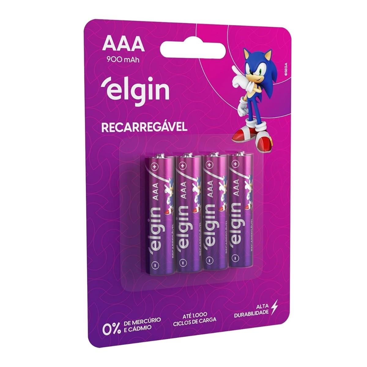 Aaa 1000 Mah Pilha Recarreg.elgin Blist4