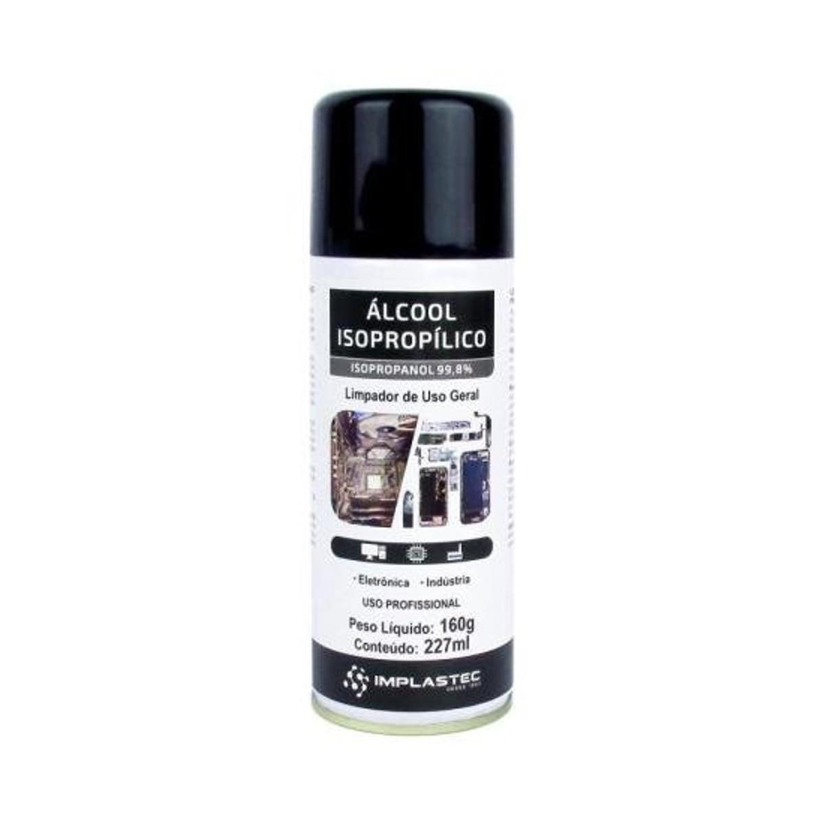 Álcool Isopropílico Aerossol 227ML Implastec - CX / 12