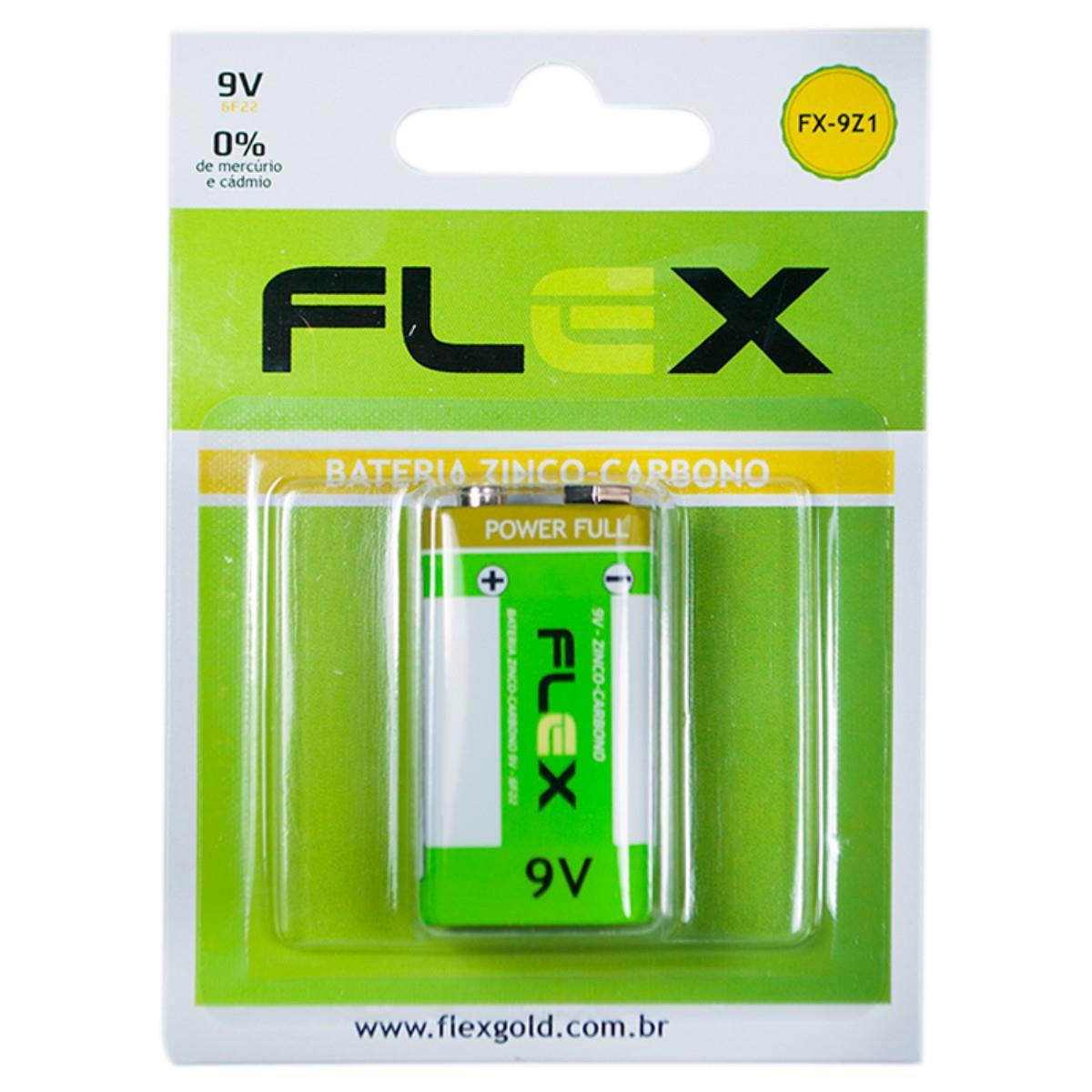 Bateria 9v Zinco Unidade Flex