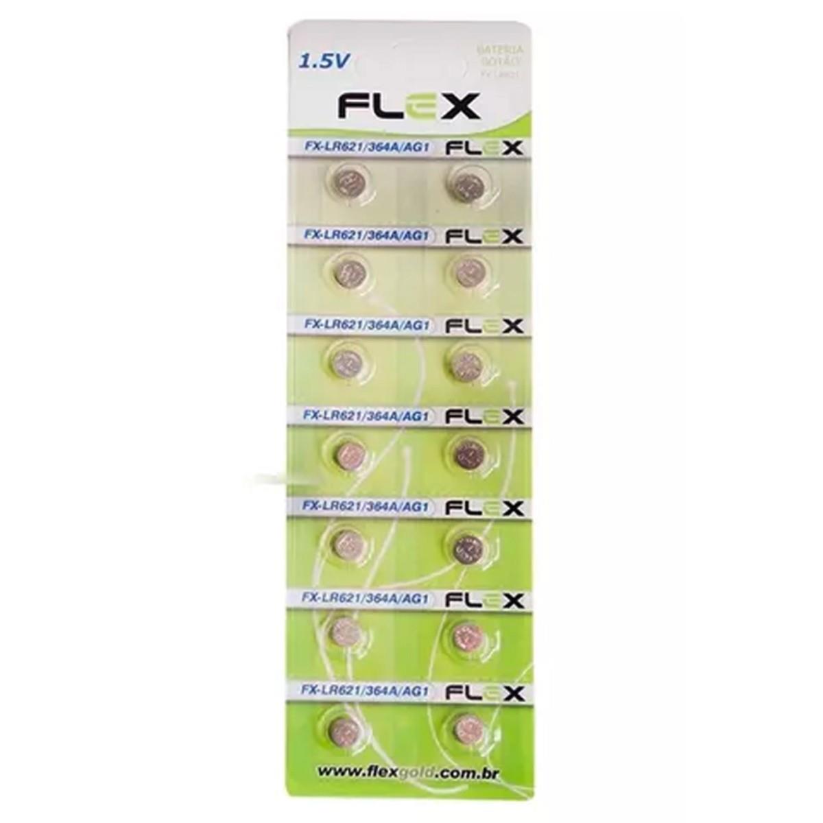 Bateria Botão Lr621 Cartela Com 14 Unidades Flex