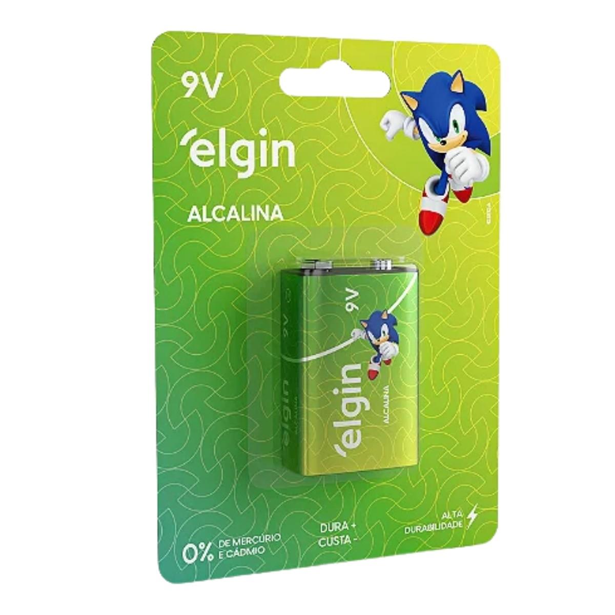 Bateria Alcalina 9v Elgin Cartela 01 Unidade