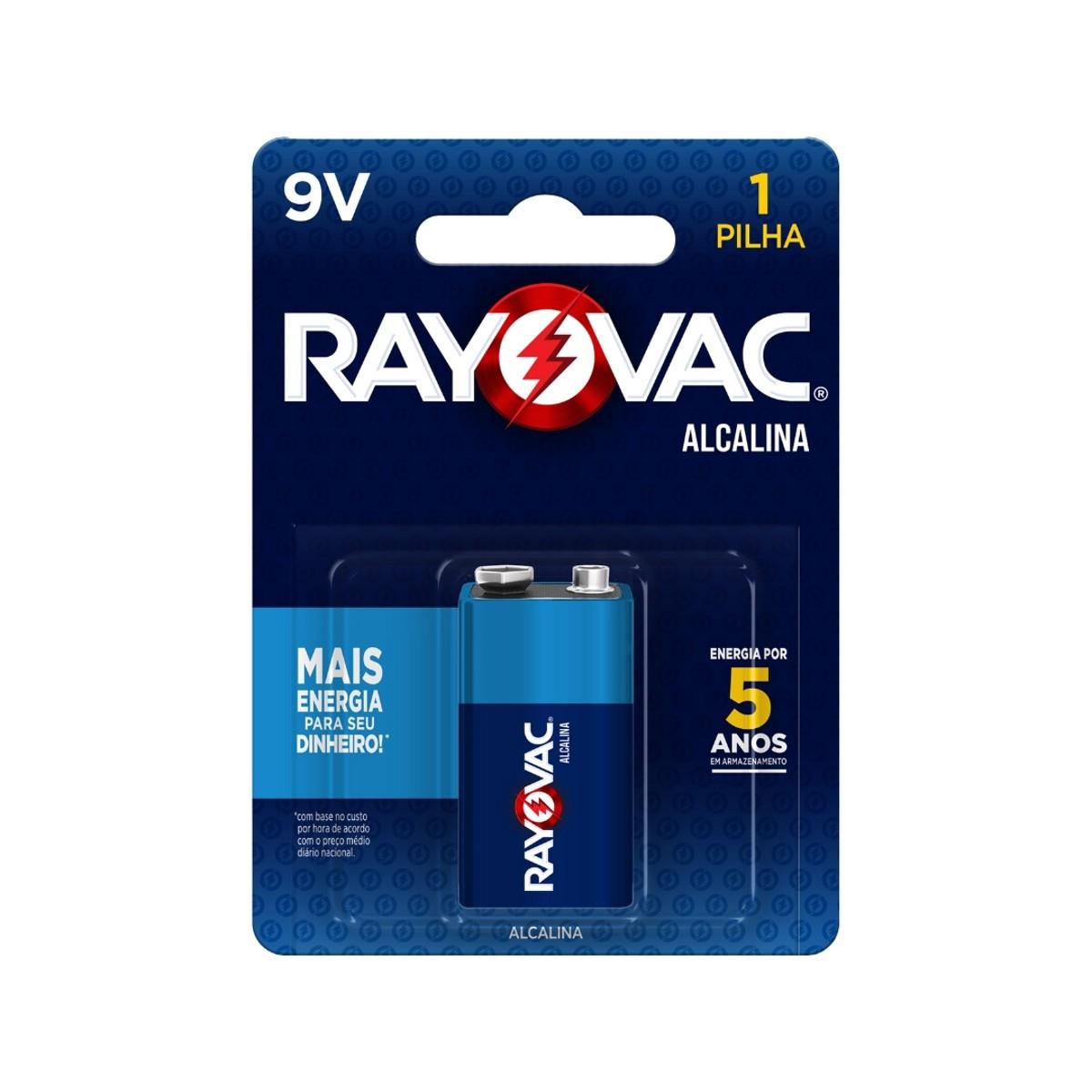 Bateria Alcalina 9v Rayovac Cartela Com 01 Unidade