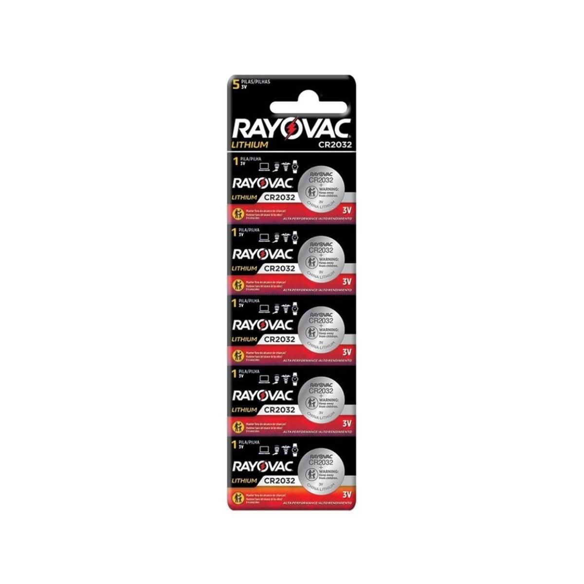 Bateria Cr2032 Rayovac Multiblister Com 05 Unidades