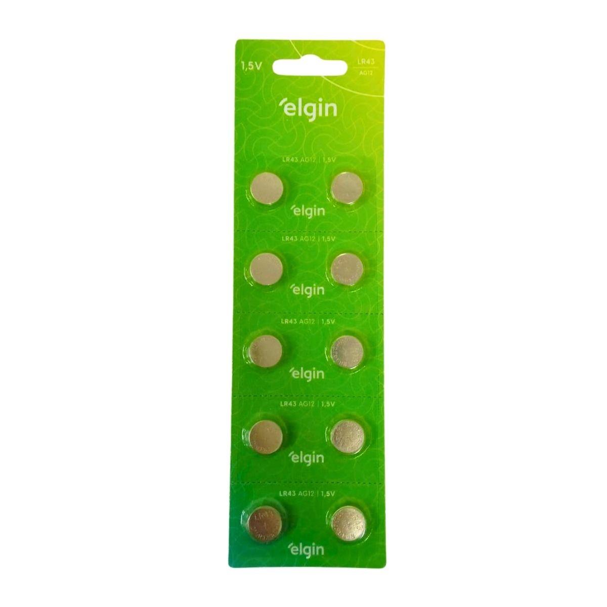 Bateria Lr43 Ag12 10 Unidades Elgin
