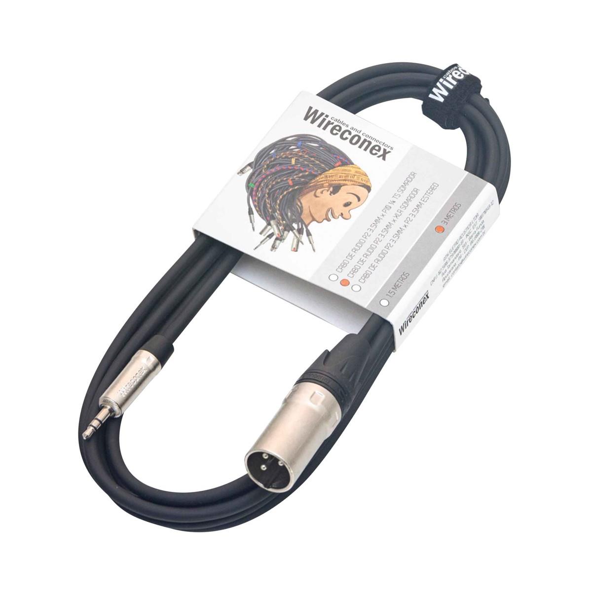 Cabo De áudio P2 Xlr 1,5 Metros P2xlr 1,5 Wireconex