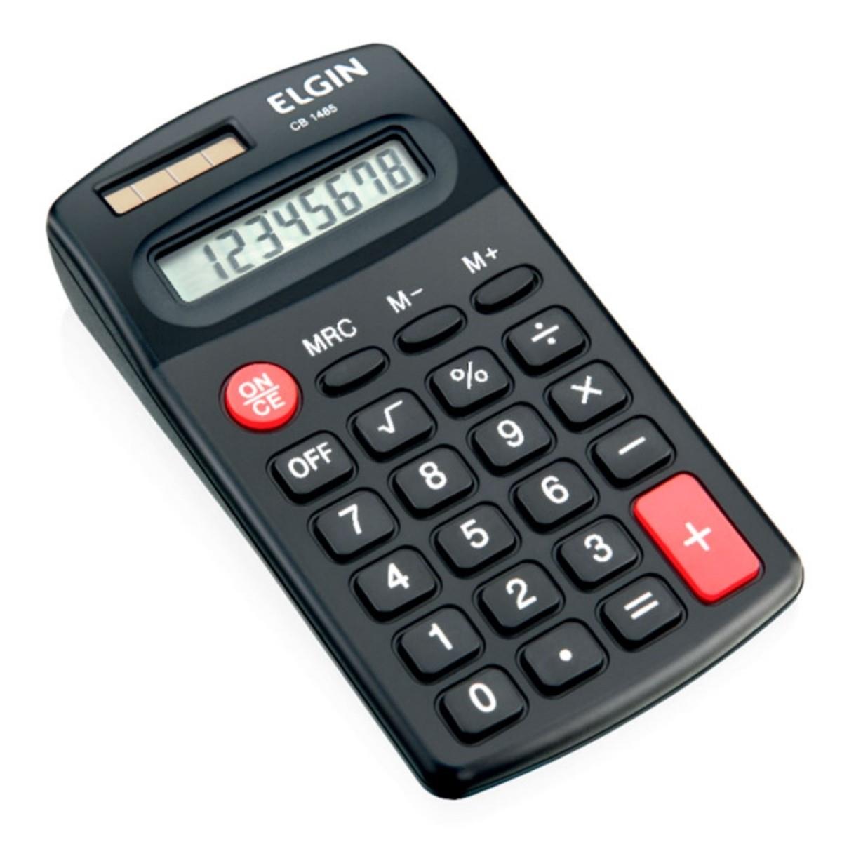 Calculadora De Bolso 8 Digitos Solar Cb-1485 Elgin