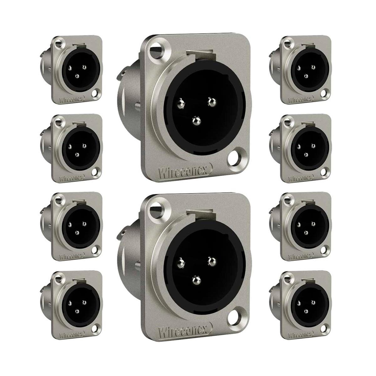 Conector  Xlr Macho Wc 1033 10 Unidades Painel Wireconex