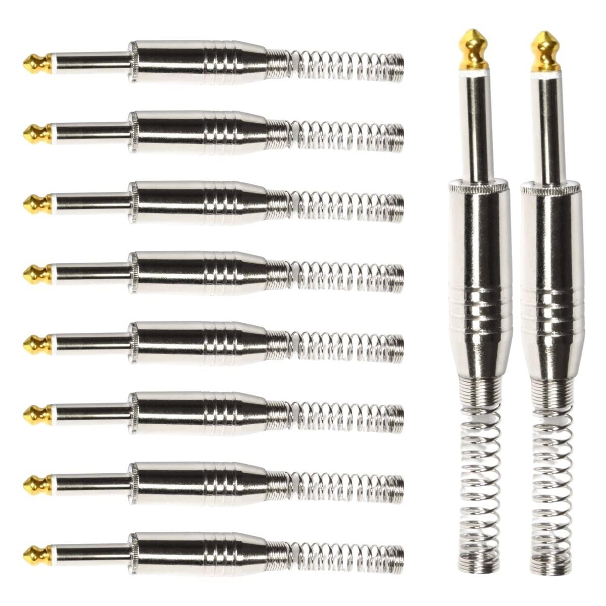 Conector P10 Macho Mono Com Mola Storm 10 Unidades