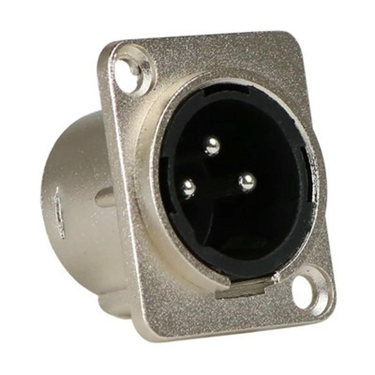 Conector Xlr Painel Cromado Mxt 10 Unidades