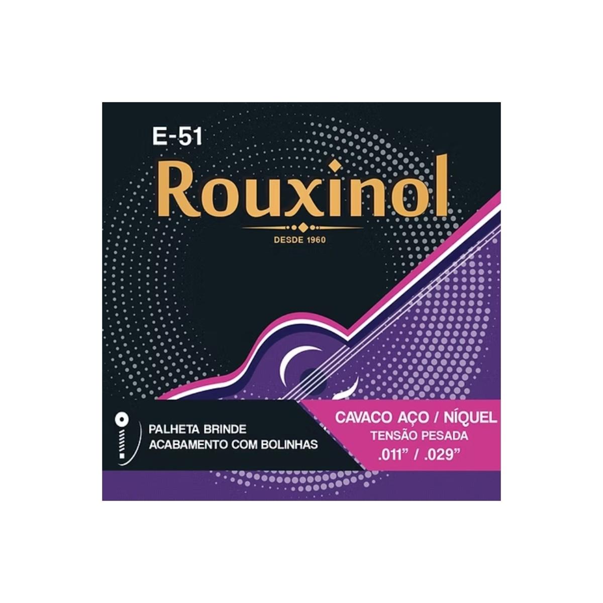 Encordoamento Cavaquinho E-51 Elétrico Acústico Rouxinol