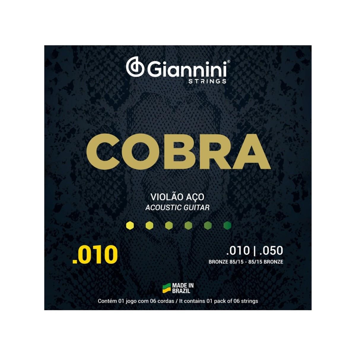 Encordoamento Giannini P/violão Bronze 85/15 0.010